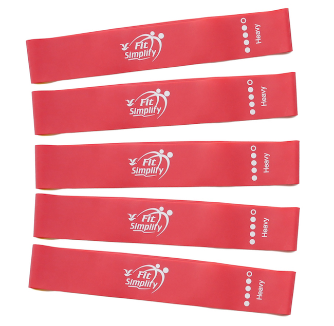 Resistance Bands Set Of 5 - Skin-Friendly Exercise Loops For Strength Training, Yoga, Home Gym (5 Levels)